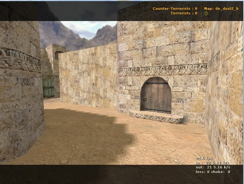 Скриншот  Карта de_dust2_b для CS 1.6: баланс сторон, точки под роли, .nav для ботов и оптимизация