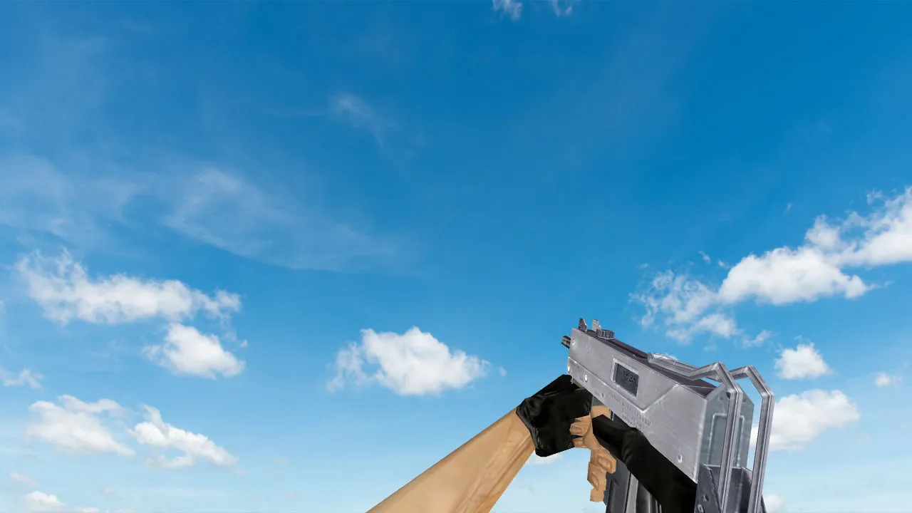 Скриншот  Пак моделей оружия «Default Weapons Chromed» для CS 1.6: v_, p_, w_ модели, звуки, анимация осмотра и текстуры