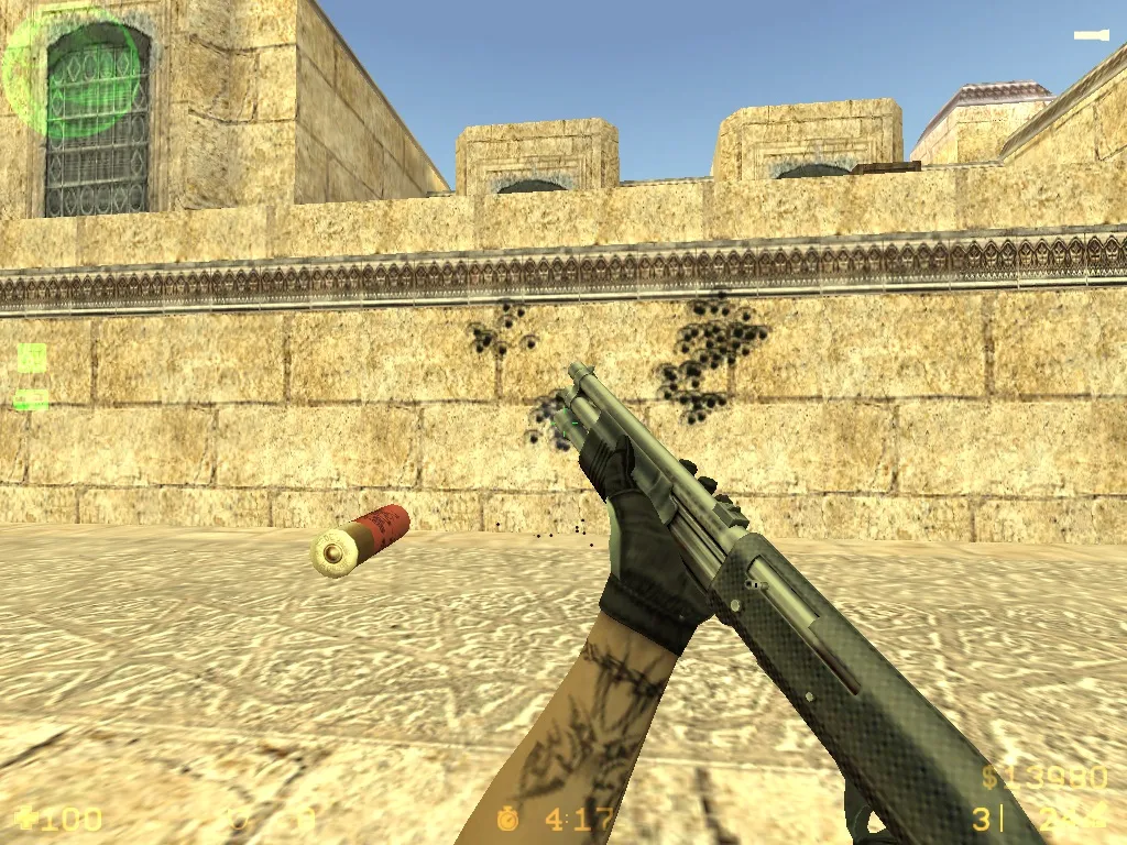 Скриншот Shell cal.12 — модель гильзы для CS 1.6: v_, p_, w_ версии, звук и анимация осмотра, качество текстур