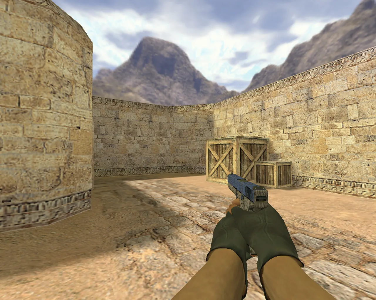 Скриншот Модель Glock Синяя трещина для CS 1.6 — Оружие с уникальным дизайном