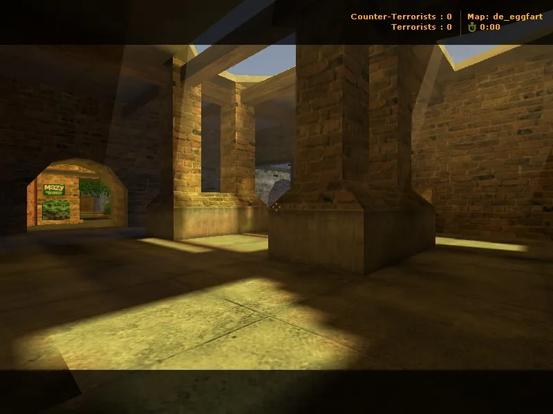 Скриншот  Карта de_eggfart для CS 1.6: баланс сторон, точки, .nav для ботов, оптимизация wpoly/epoly