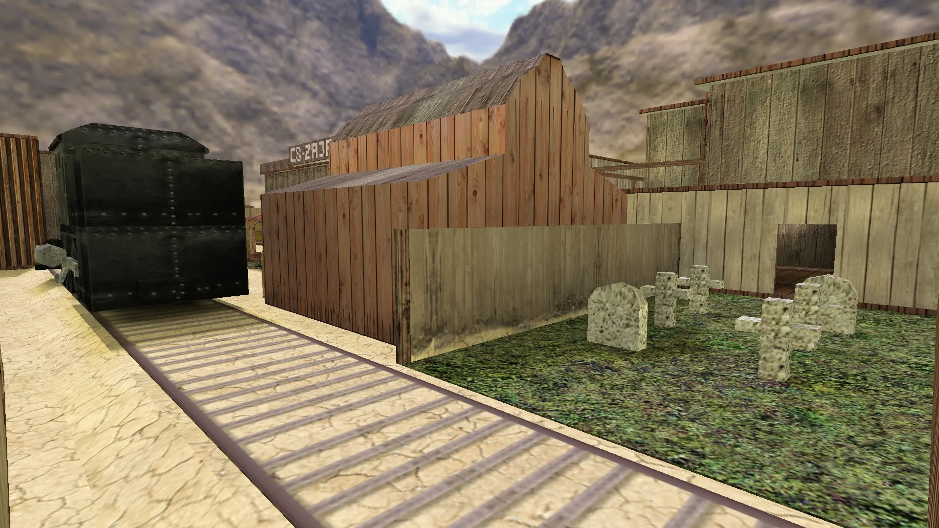 Скриншот  Карта de_wildywest для CS 1.6 - Тактический анализ и особенности