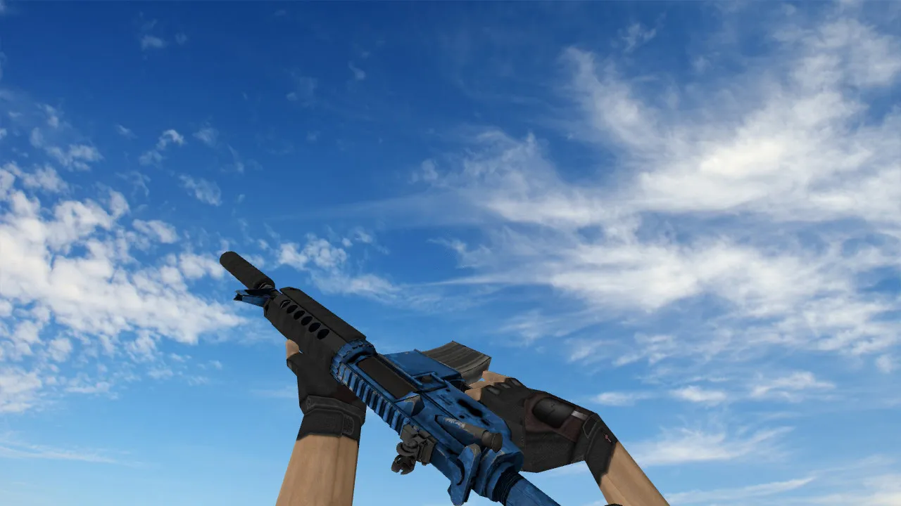 Скриншот Модель M4A1 «Ржавый кобальт» v_ / p_ / w_ для CS 1.6: звуки, анимация осмотра, качество текстур