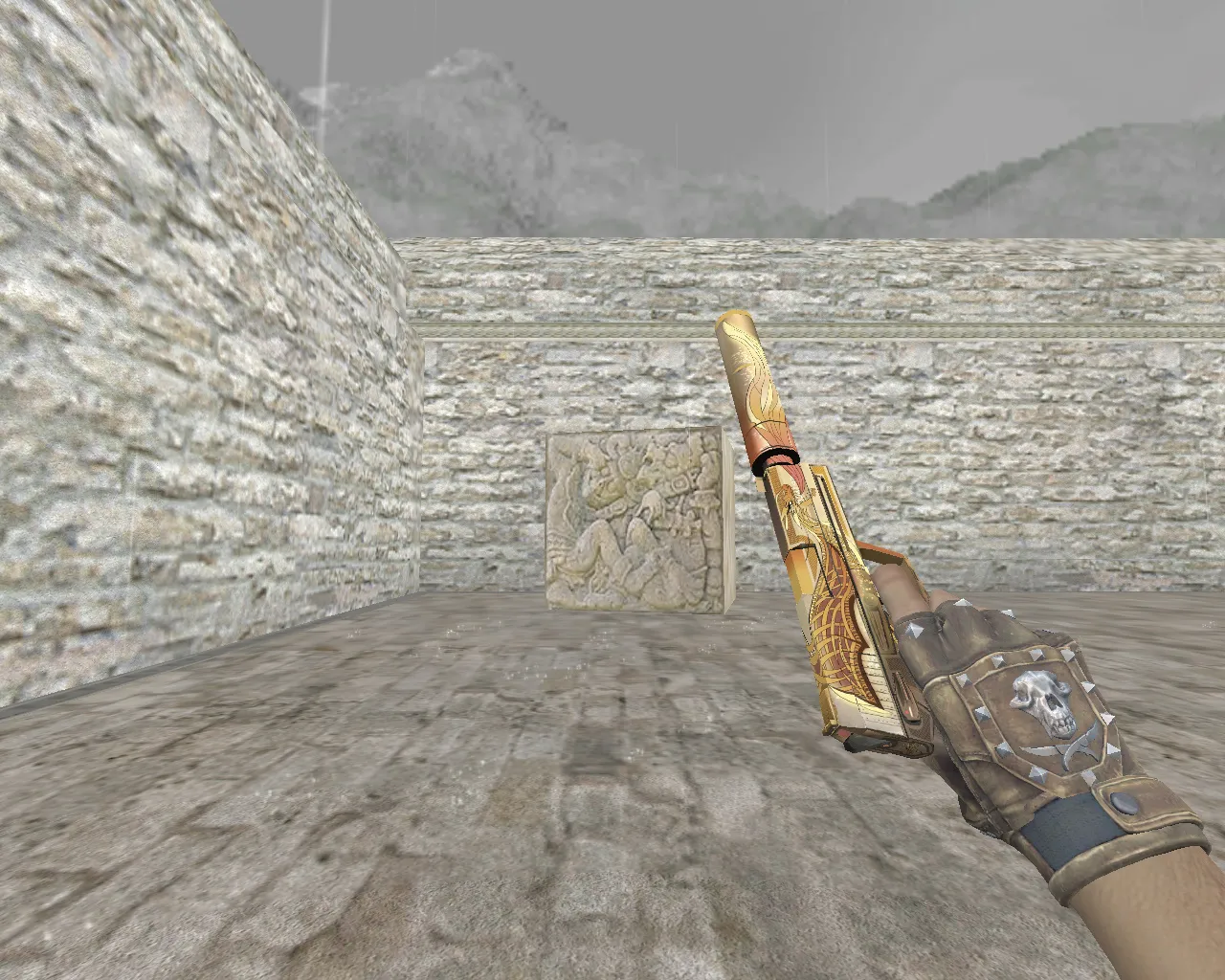 Скриншот USP «Драгон Лор» и перчатки «Бладхаунд | Бронза» для CS 1.6