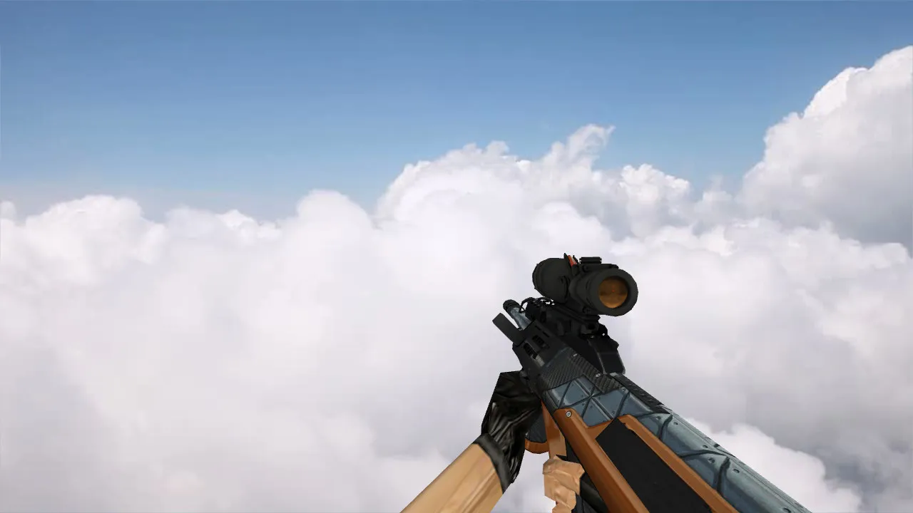 Скриншот Модель «AUG Trique» для CS 1.6 – уникальные детали и высокое качество