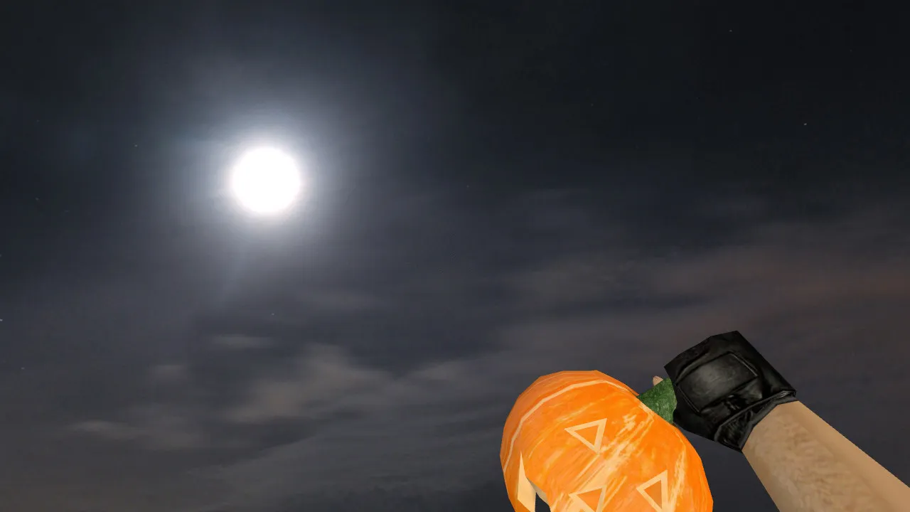 Скриншот Модель гранаты «Grenade Pumpkin» v_ для CS 1.6: звуки, анимация осмотра и текстуры