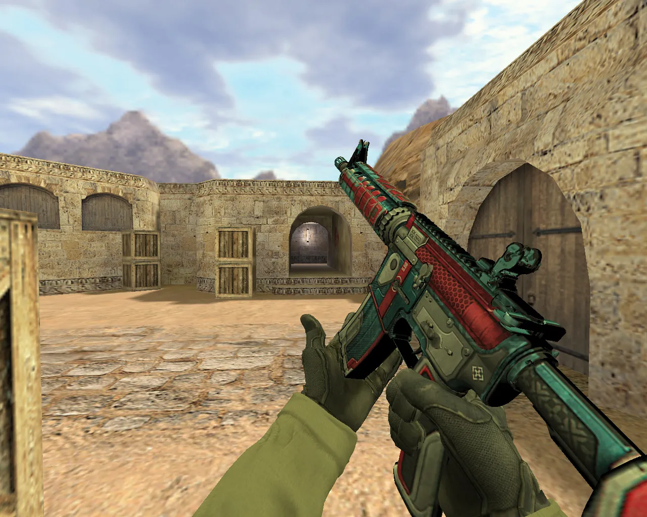 Скриншот Модель v_m4a1 М4А4 «Герой» для CS 1.6: p_m4a1, w_m4a1, звуки, анимация осмотра и текстуры