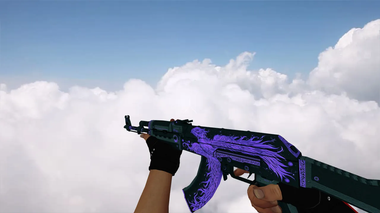 Скриншот Модель v_ AK-47 Phoenix Rise Purple для CS 1.6: p_, w_ модели, звуки, анимация осмотра