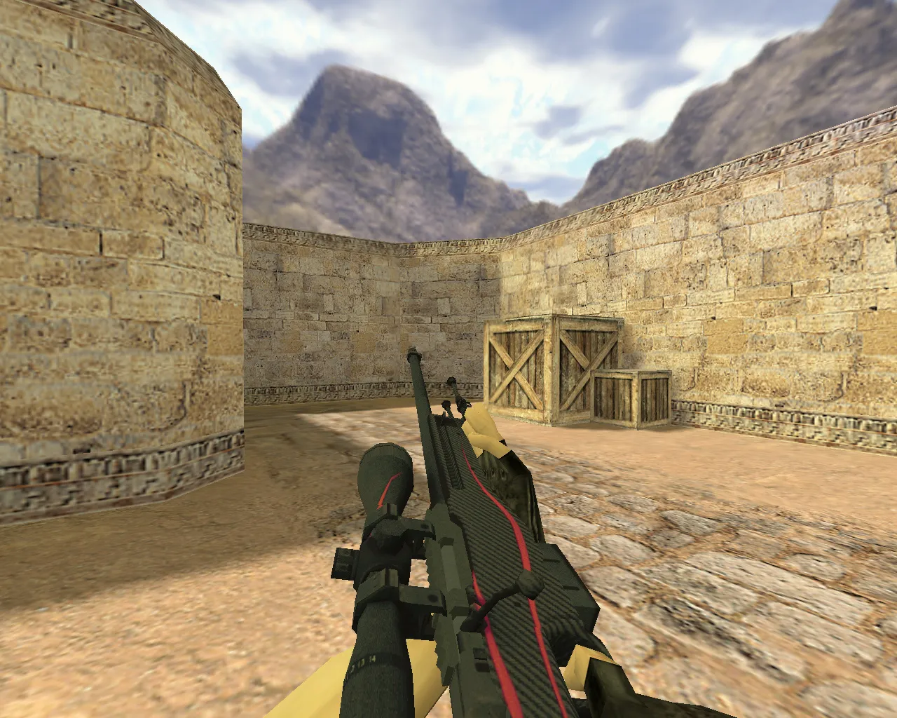 Скриншот Модель AWP Красная линия для CS 1.6 – качественные текстуры и анимация