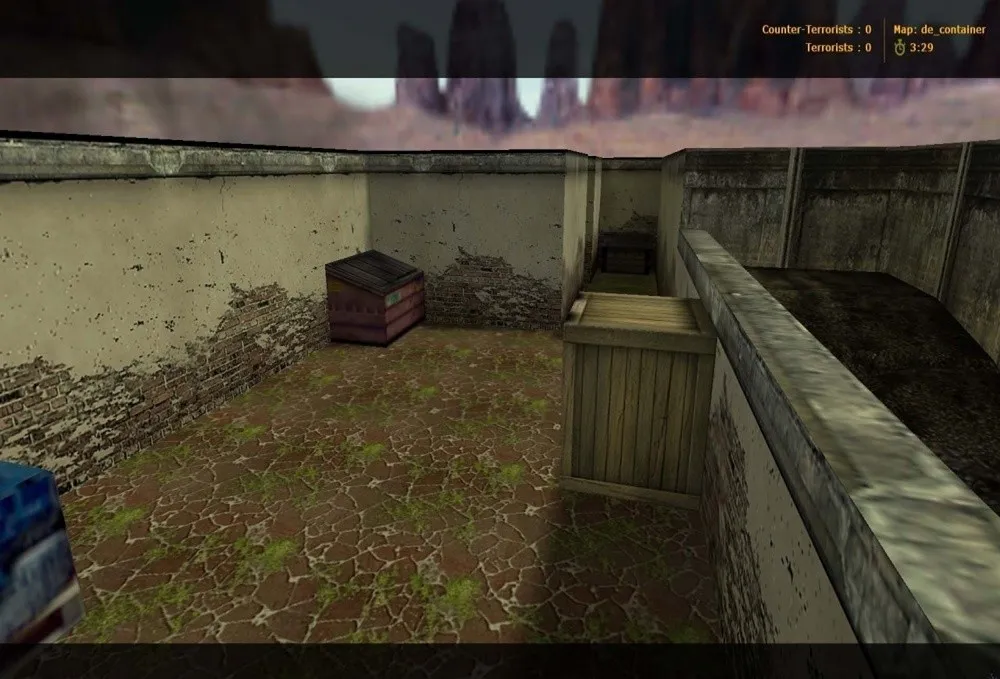 Скриншот de_container для CS 1.6: баланс сторон, точки под плант, .nav для ботов и оптимизация карты