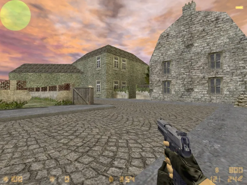 Скриншот  Карта de_carentan для CS 1.6: тактики за CT и T, точки контроля, оптимизация wpoly/epoly, .nav для ботов