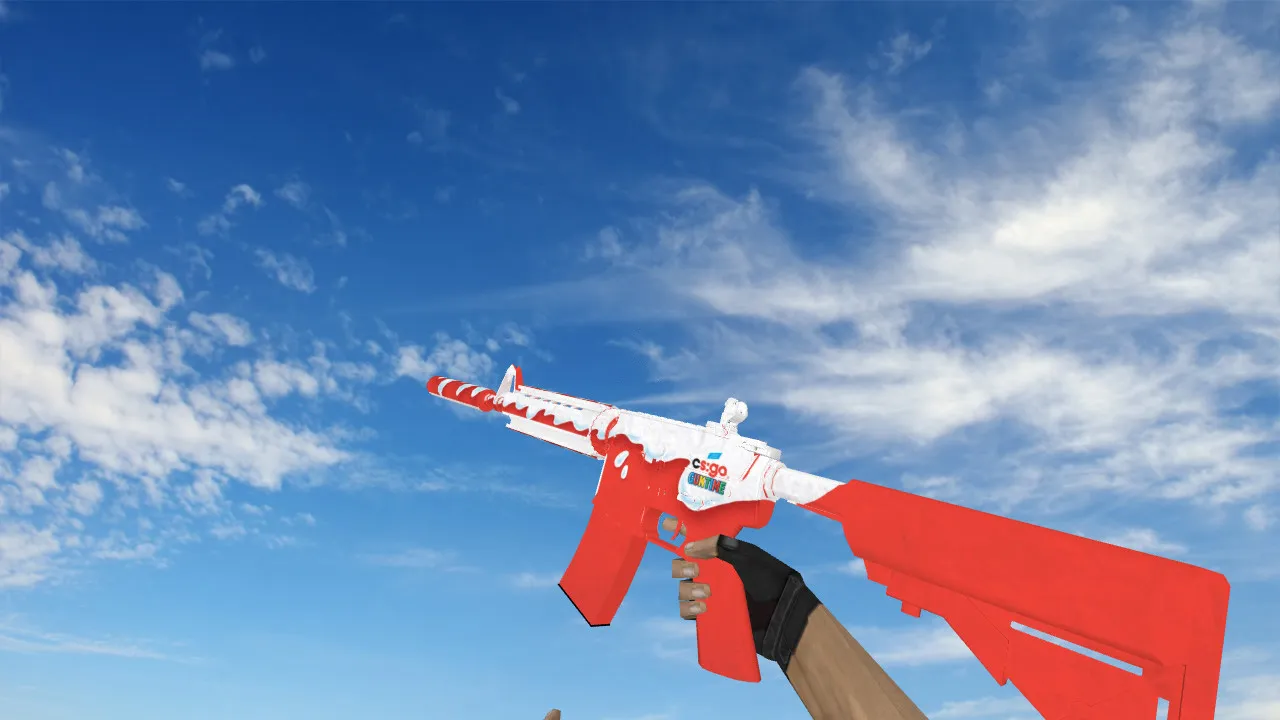 Скриншот Модель M4A4 Guntime Kinder (v_, p_, w_) для CS 1.6: звуки, анимация осмотра, текстуры