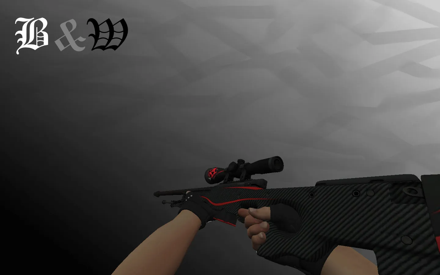 Скриншот Инвентарь «Монохром» для CS 1.6: пак оружия с автоматической анимацией осмотра, звуками и черно-белыми скинами