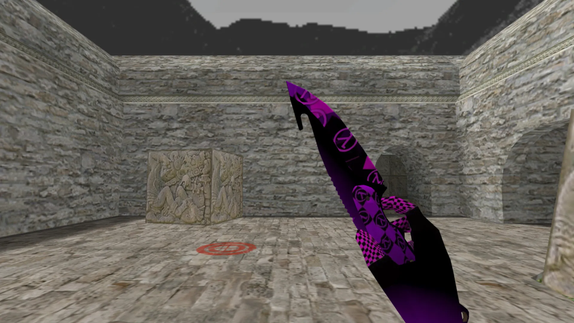 Скриншот Нож с лезвием крюком Purple Error v_model для CS 1.6: звуки, анимация осмотра, текстуры и настройка