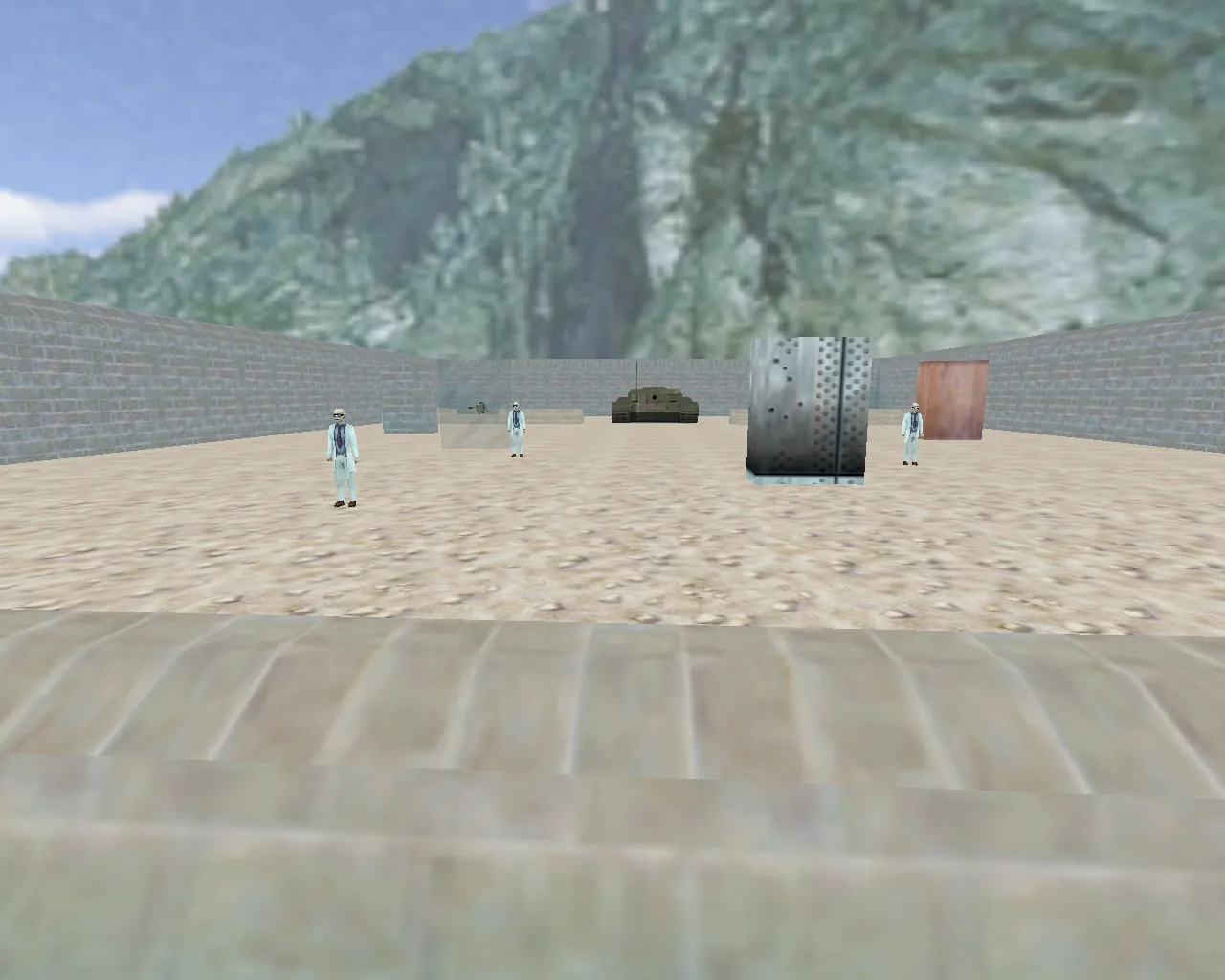 Скриншот  Карта cs_tank для CS 1.6: баланс сторон, точки, .nav для ботов и оптимизация wpoly/epoly