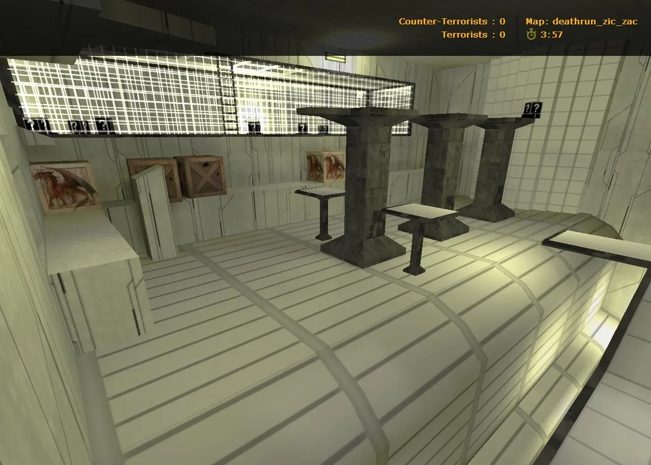 Скриншот  deathrun_zic_zac — карта deathrun для CS 1.6: ловушки, раунды, точки для CT и T