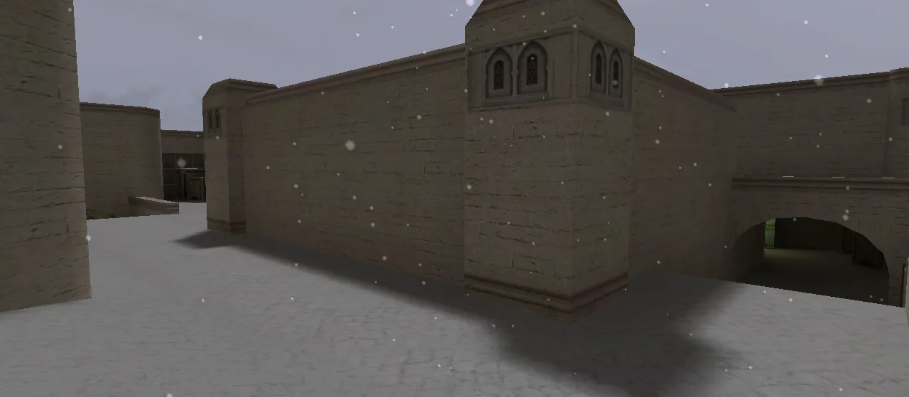 Скриншот  de_dust2_long_winter_csco — зимний DE Dust2 для CS 1.6: точки, раунды, боты (.nav) и оптимизация wpoly/epoly