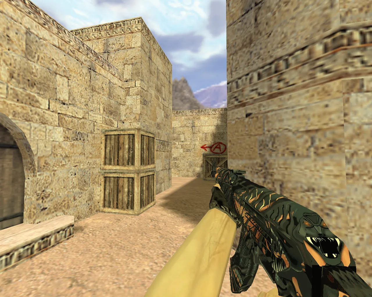 Скриншот Модель АК-47 Мерес для CS 1.6 - Качественные текстуры и анимация