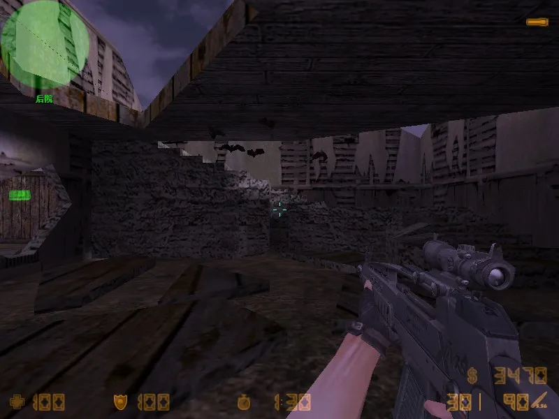 Скриншот  Карта de_sad_evening для CS 1.6 - Тактическое пространство для командных сражений