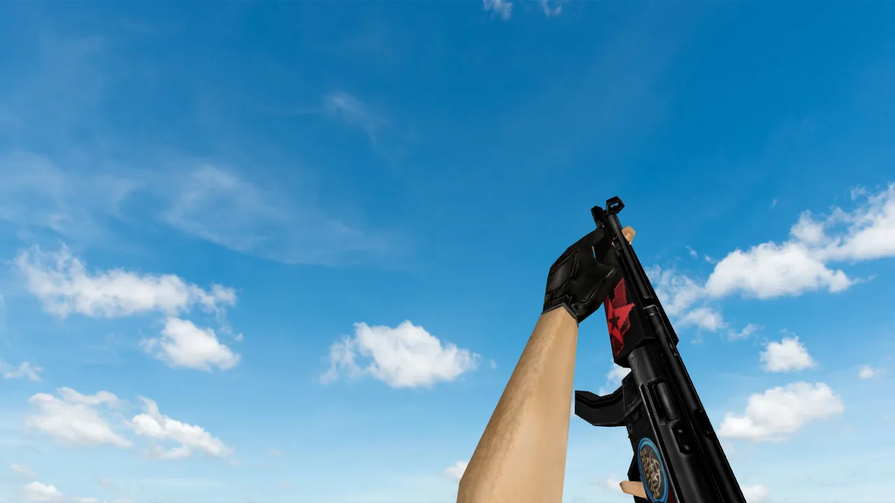 Скриншот Модель «Default MP5 w/ stickers» для CS 1.6 - Качественные текстуры и анимация