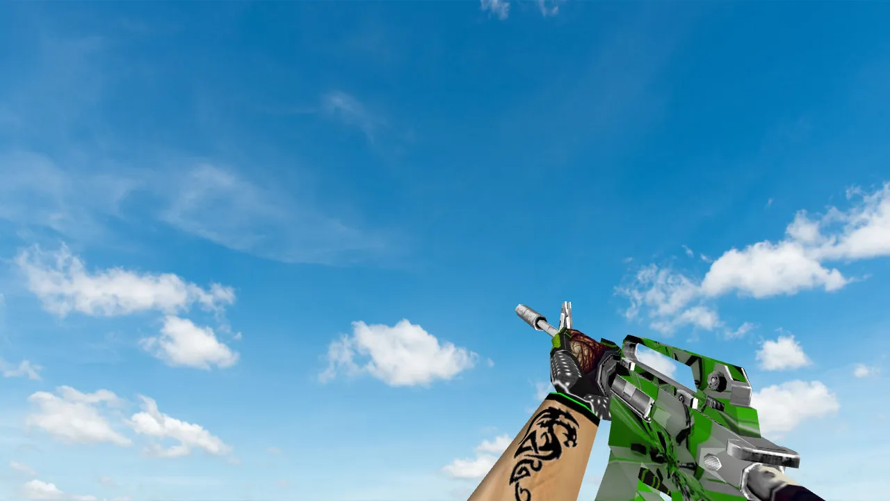 Скриншот  Green Bump Weapon Pack: пак моделей оружия для CS 1.6 (v_, p_, w_, звуки, анимация осмотра, текстуры)