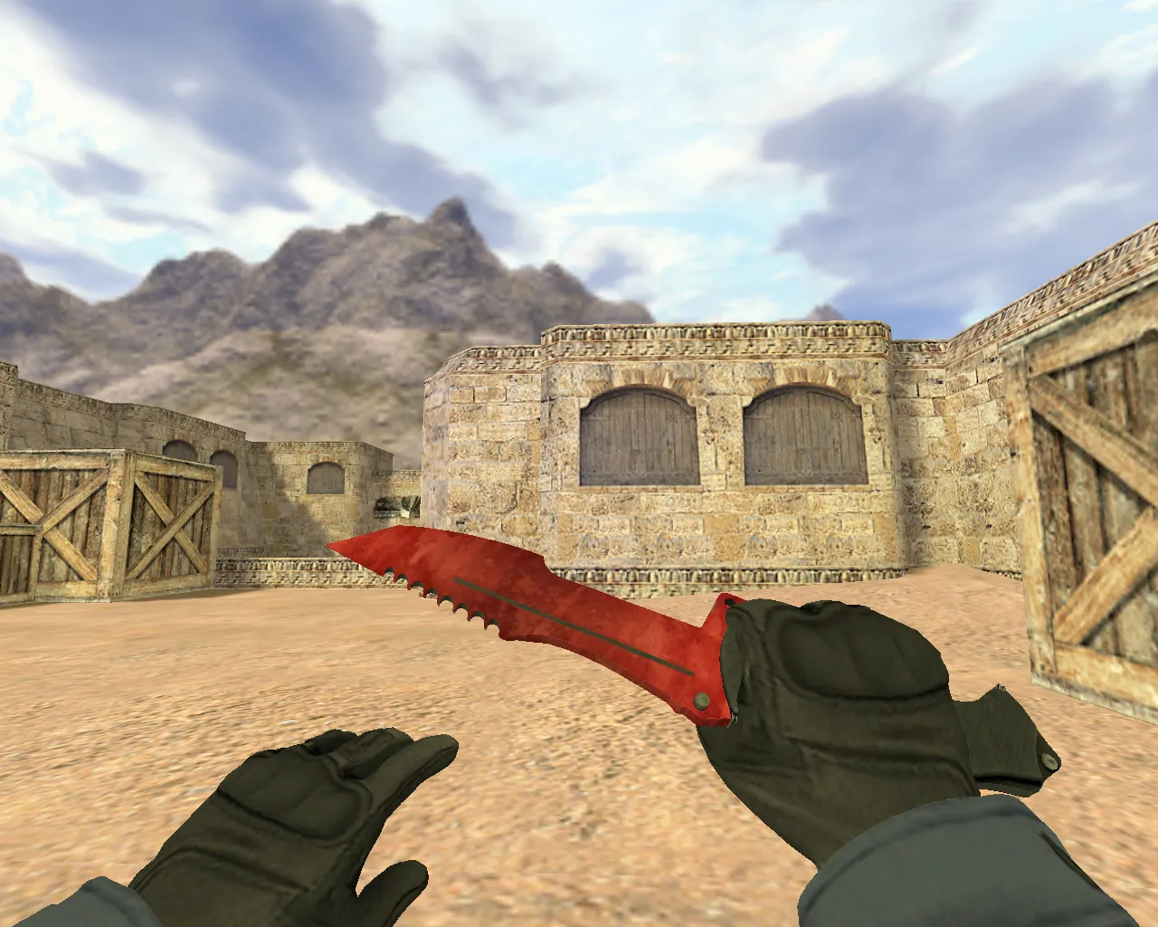 Скриншот Модель «Охотничий нож Сыщик» v_ и p_ для CS 1.6: звуки, анимации осмотра, качество текстур