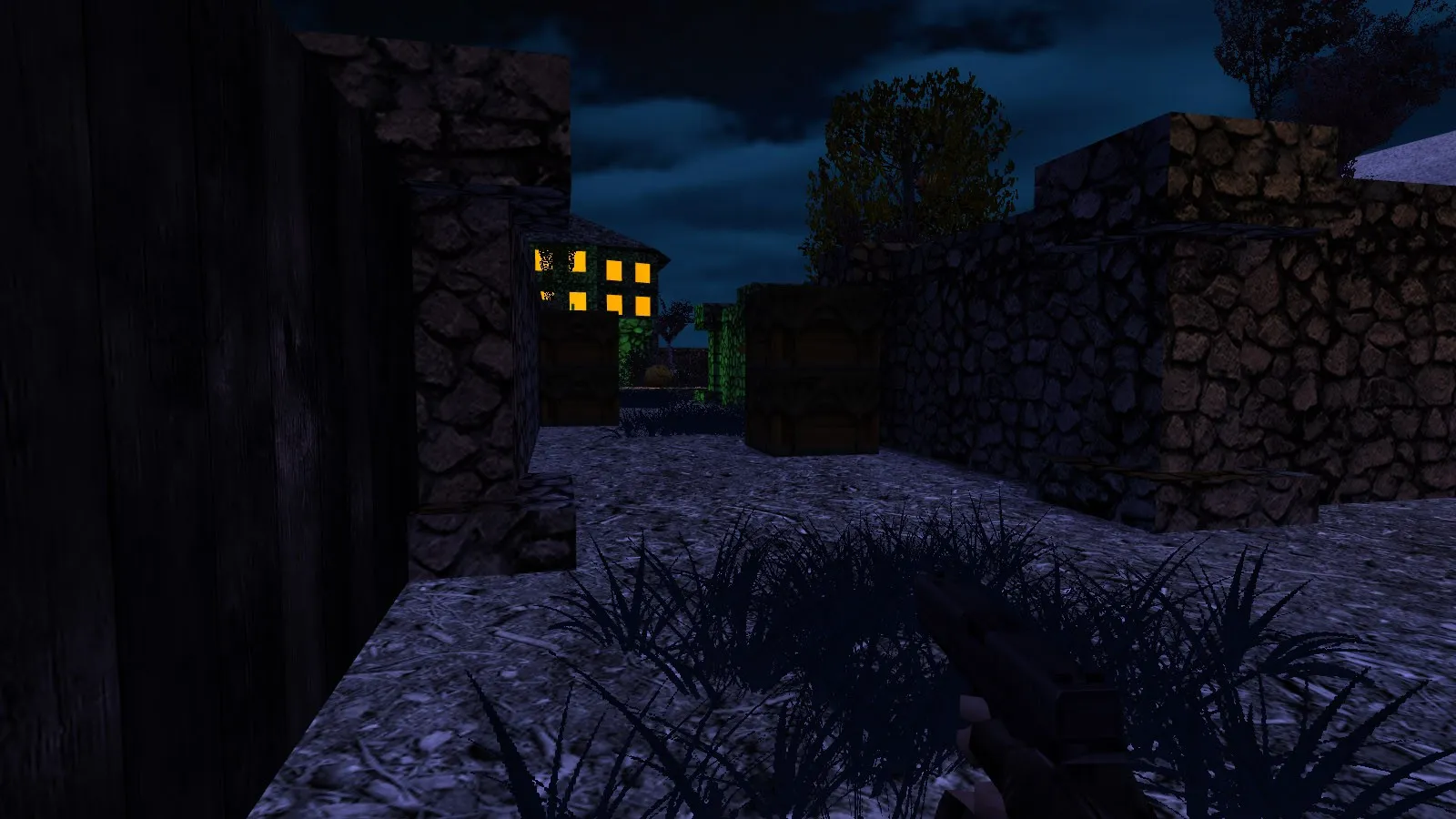 Скриншот  Карта de_halloween_night для CS 1.6: баланс сторон, точки, .nav для ботов, оптимизация wpoly/epoly