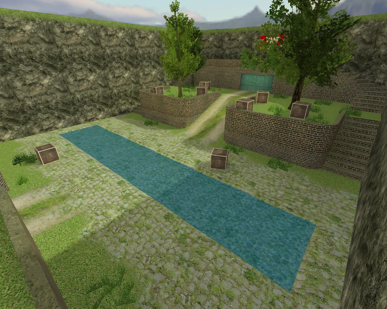 Скриншот  aim_beautyfull_hs карта для CS 1.6: хедшоты, прицел, тренировка на aim