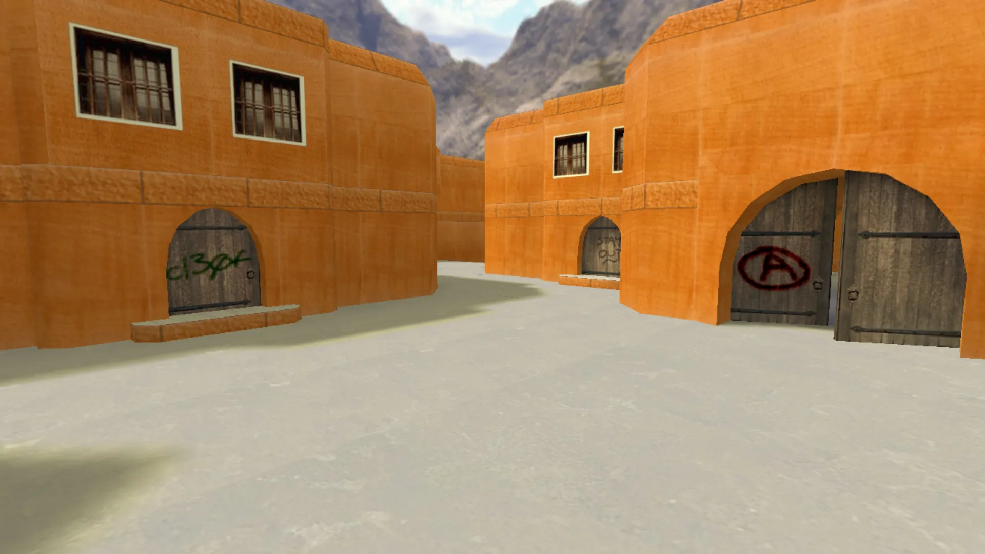 Скриншот  Карта de_dust2_2x2_heroes для CS 1.6: Даст2х2 от «Герои Украины» — баланс сторон, .nav для ботов, оптимизация