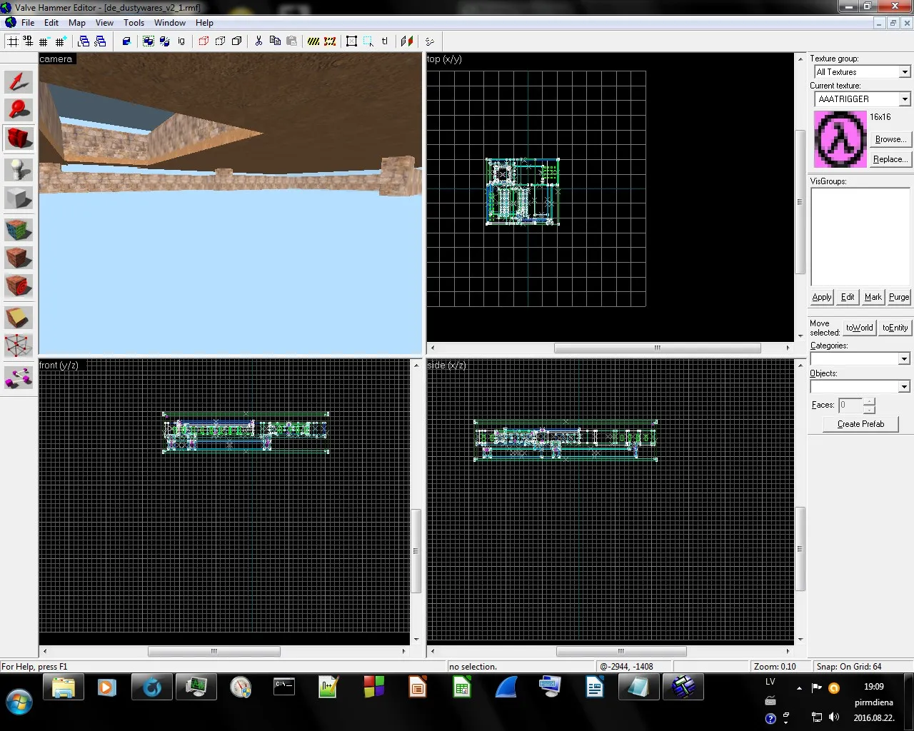 Скриншот  Карта de_dustywares_v2 для CS 1.6: баланс сторон, точки, .nav для ботов и оптимизация