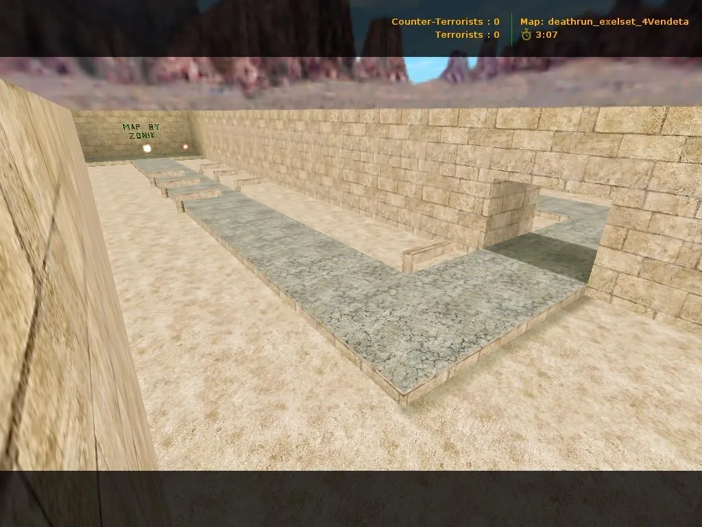 Скриншот  deathrun_exelset_4vendeta — карта deathrun для CS 1.6: точки, раунды, баланс и оптимизация