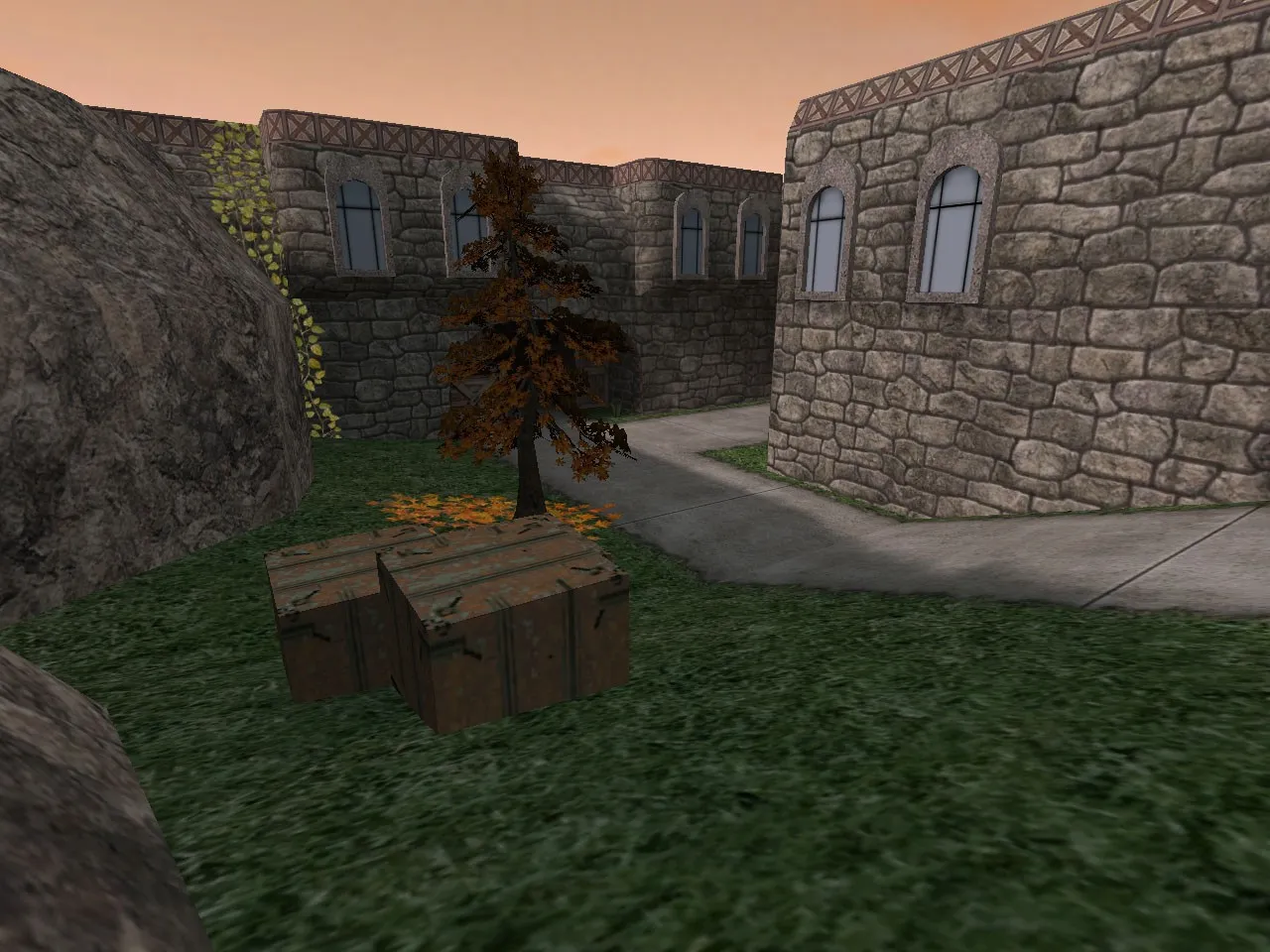 Скриншот  de_dust2_medieval для CS 1.6: карта DE, точки, маршруты, .nav и оптимизация