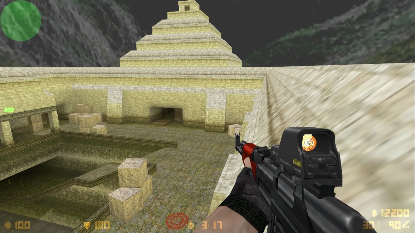 Скриншот de_aztec2014 карта для CS 1.6: тактики, точки, nav для ботов, оптимизация wpoly/epoly