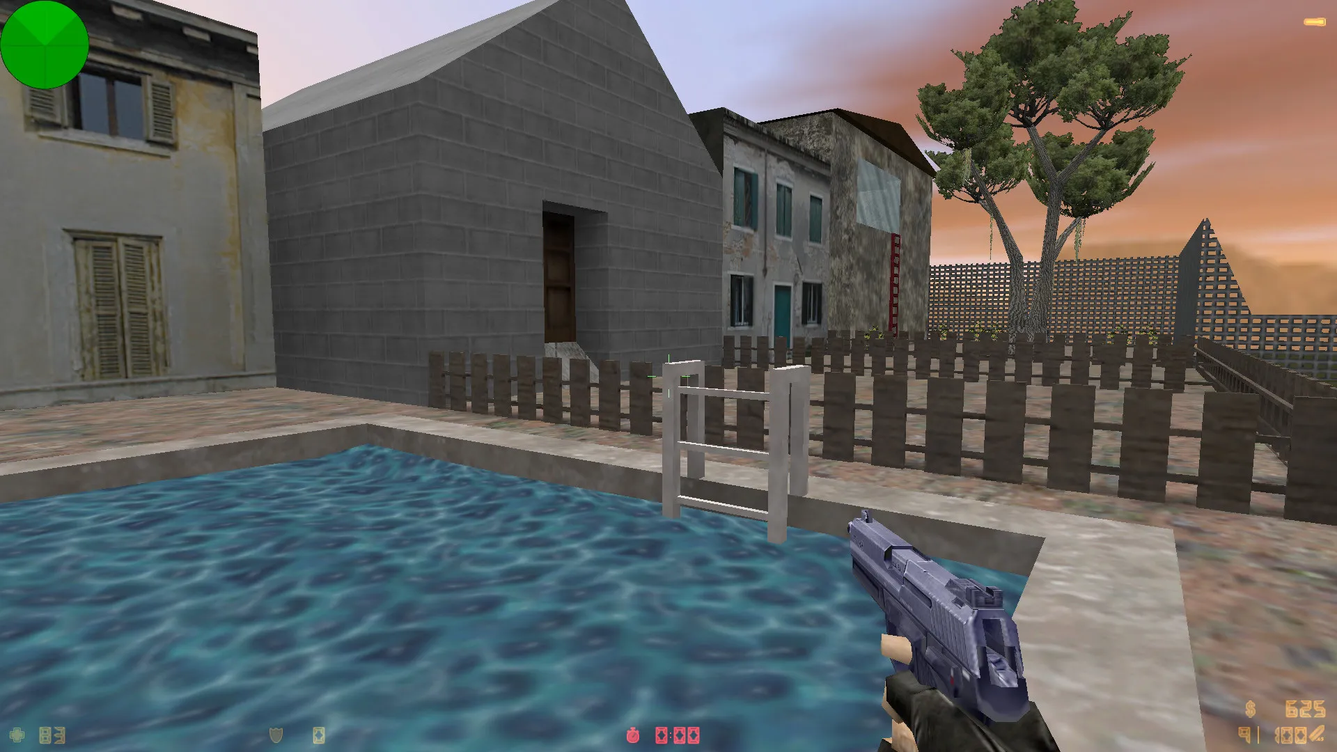 Скриншот  de_dissolve для CS 1.6: обзор карты, точки, тактика CT/T, боты .nav и настройка под FPS