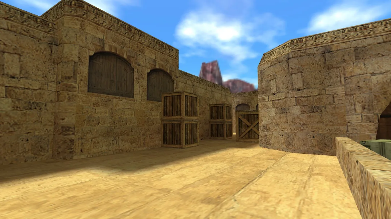 Скриншот  Карта de_dust2_2018 для CS 1.6: баланс сторон, точки, .nav и оптимизация wpoly/epoly