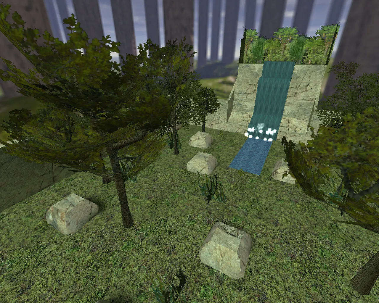 Скриншот  Карта «1hp_waterfall» для CS 1.6: режим ножей, баланс сторон, точки и оптимизация под FPS