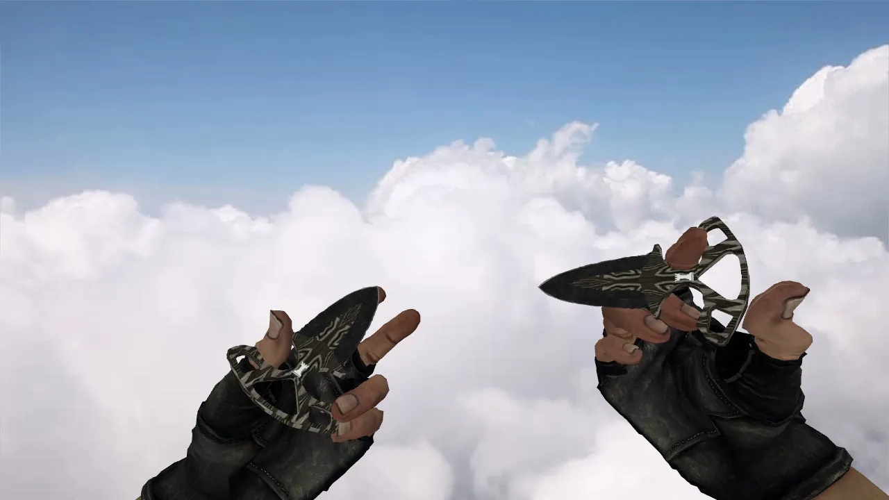 Скриншот Тычковые ножи «Черный глянец» v_ и p_ модели для CS 1.6: звуки, анимация осмотра, качество текстур