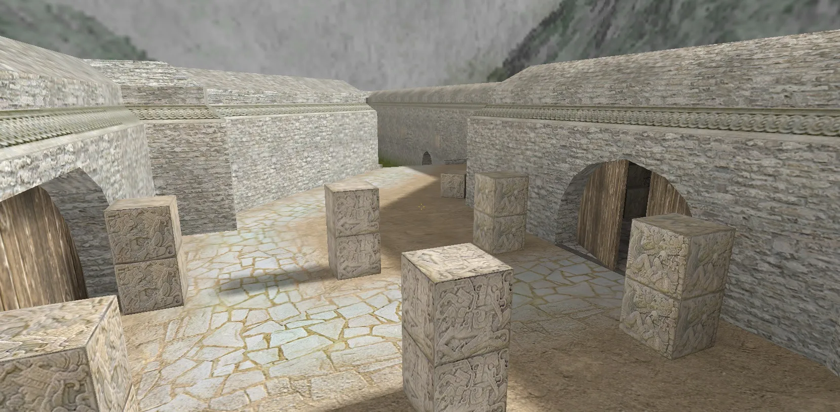 Скриншот de_aztecbridge для CS 1.6: точки, маршруты, .nav и оптимизация wpoly/epoly