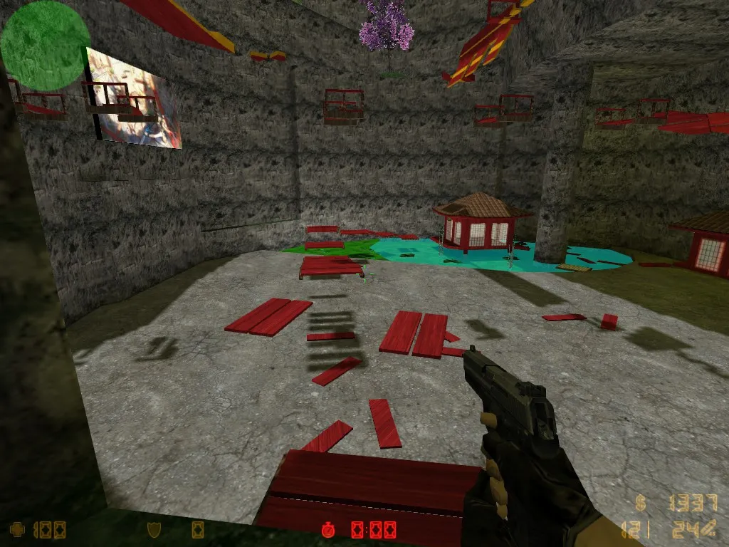 Скриншот  deathrun_knwa для CS 1.6: карта deathrun, раунды за терр и за спецов, раскидка точек и .nav для ботов