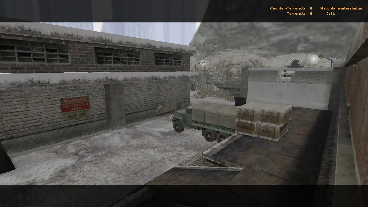 Скриншот  Карта de_wintershelter для Counter-Strike 1.6 - тактики и особенности