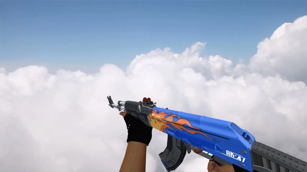 Скриншот Модель v_ / p_ / w_ AK-47 «Stainless» для CS 1.6: звуки, анимация осмотра, текстуры и настройка