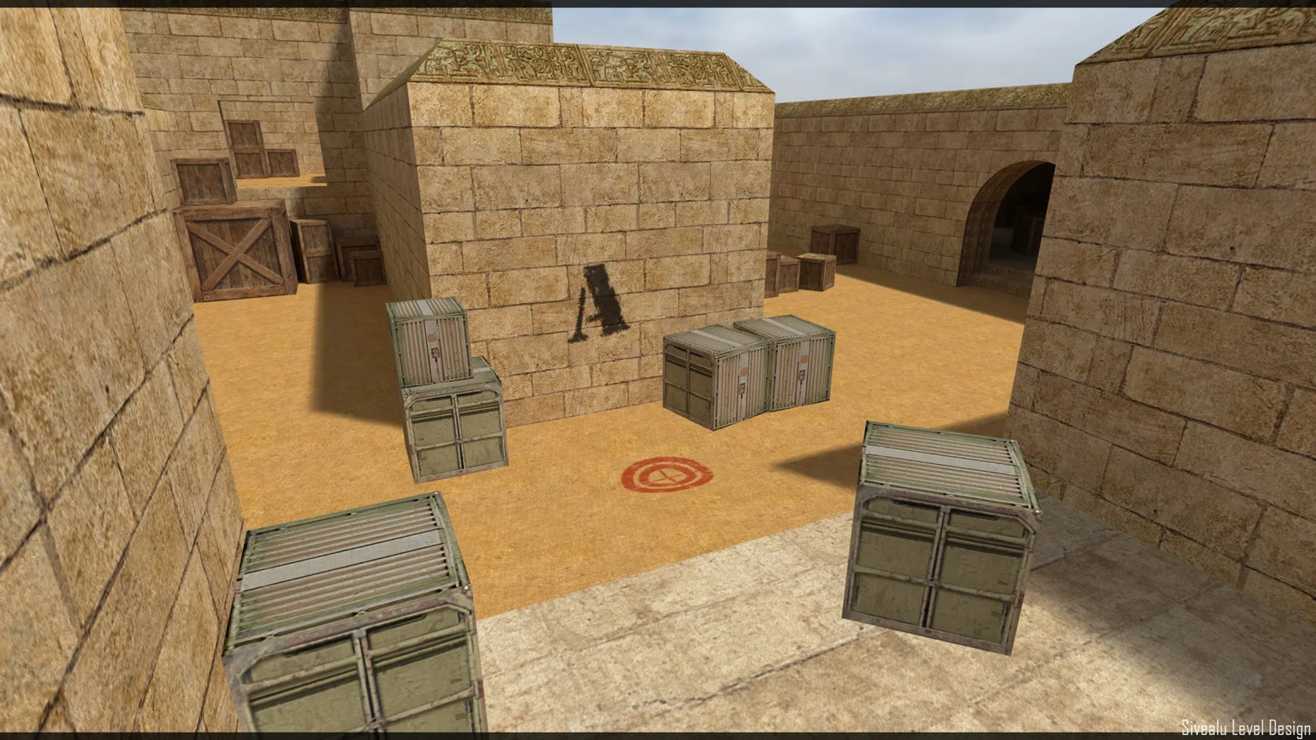 Скриншот  Карта de_sandstorm_pro для CS 1.6 - тактические возможности и баланс