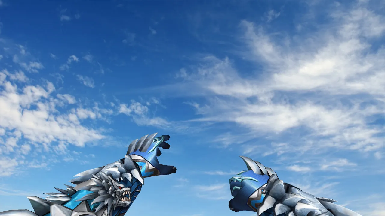 Скриншот Модель ножа «Wolf Hands» для CS 1.6: v_ и w_ модели, звуки, анимация осмотра, качество текстур