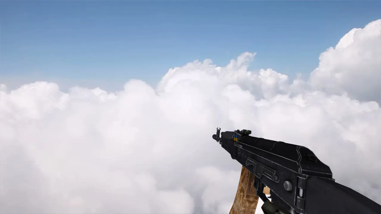 Скриншот Модель «AK-47 Ukrainka» v_ и p_ для CS 1.6: звуки, анимация осмотра, текстуры, установка без вирусов