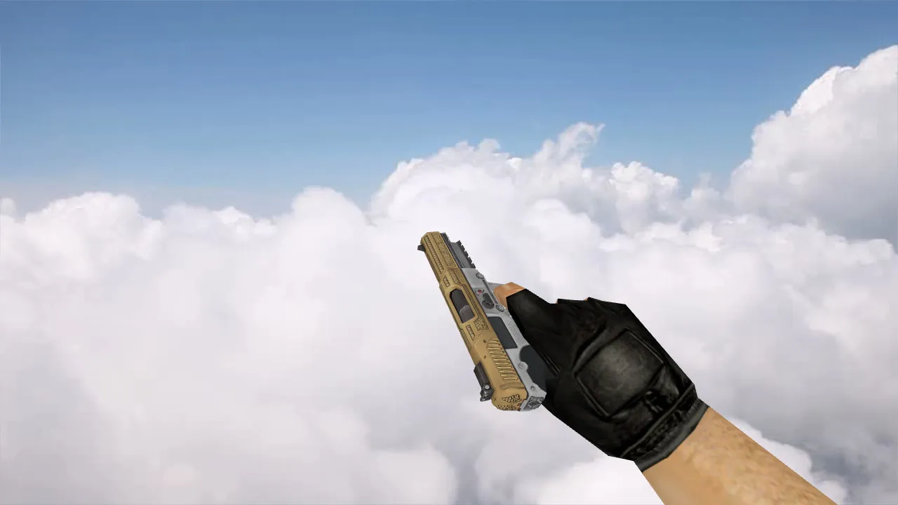 Скриншот Модель «Five Seven Royal Gold» для CS 1.6: качественная графика и анимация