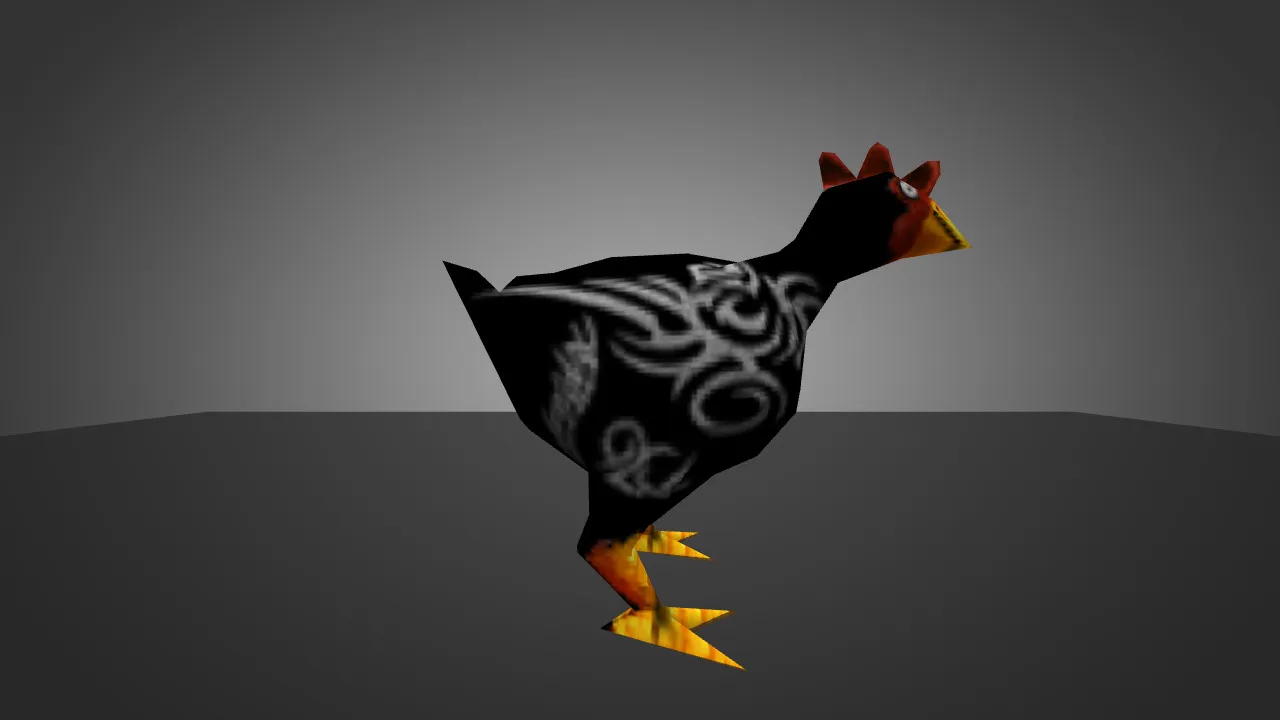 Скриншот Модель «Chicken Black with Tattoo» для CS 1.6 - Уникальный скин