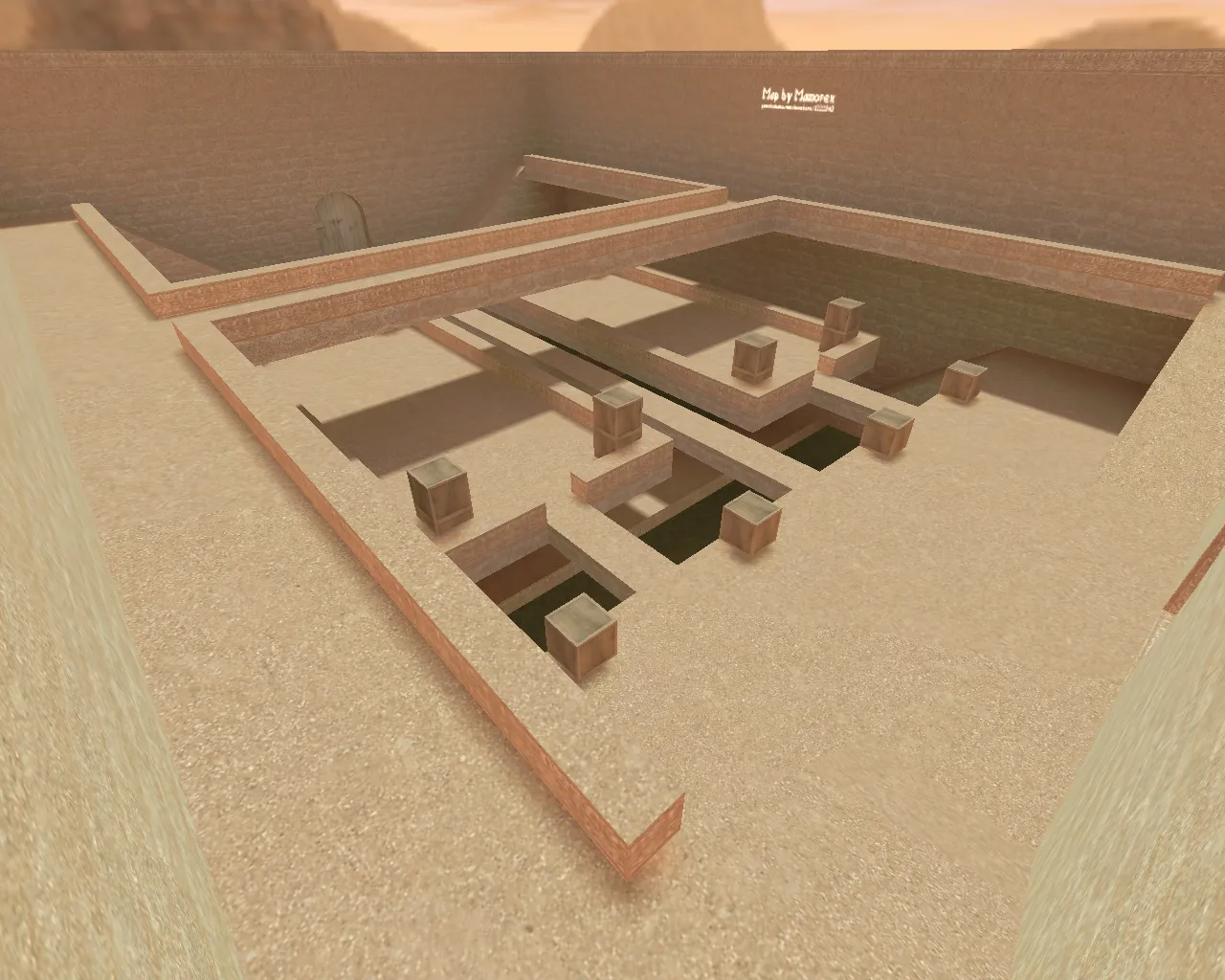 Скриншот  Карта «35hp_hamida» для CS 1.6: knife-only, точки по карте, .nav для ботов, оптимизация wpoly/epoly