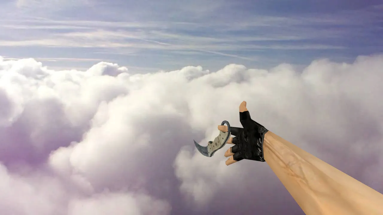 Скриншот Модель ножа «CSGO Talon Vanilla» v_knife Talon для CS 1.6: звуки, анимация осмотра и качественные текстуры