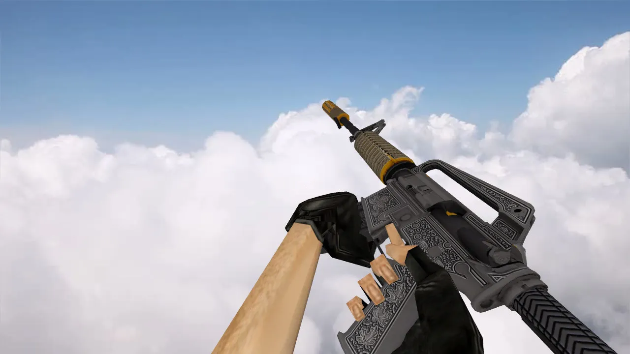 Скриншот Модель M4A1 «Privy Councilor» для CS 1.6: v_m4a1, p_m4a1, w_m4a1, звуки, анимация осмотра и качество текстур