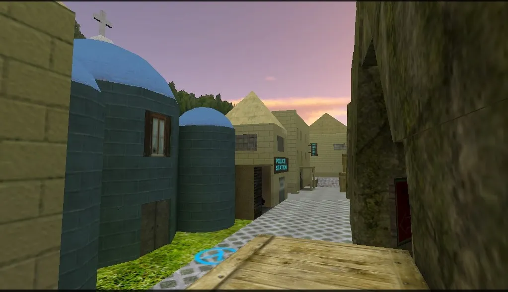 Скриншот  Карта de_ares для CS 1.6: точки, маршруты, .nav для ботов, оптимизация wpoly/epoly